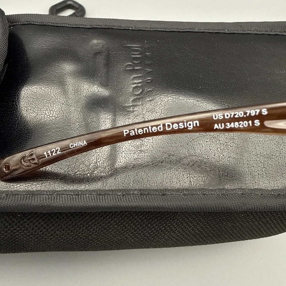 JONATHAN PAUL Polarized Authentic Sunglasses Fitovers Ikara Brown 003 & SoftCase